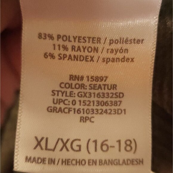 Great Expectations Maternity Green Long Sleeve Tunic Top XL - Picture 4 of 6